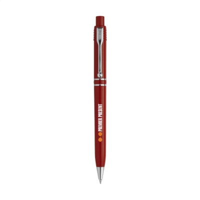 Branded Promotional STILOLINEA RAJA SILVER CHROME PEN in Red Pen From Concept Incentives.