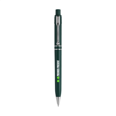 Branded Promotional STILOLINEA RAJA SILVER CHROME PEN in Dark Green Pen From Concept Incentives.