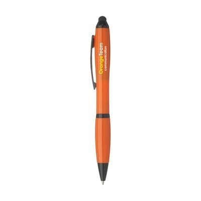 Branded Promotional ATHOS SOLID TOUCH PEN in Orange Pen From Concept Incentives.