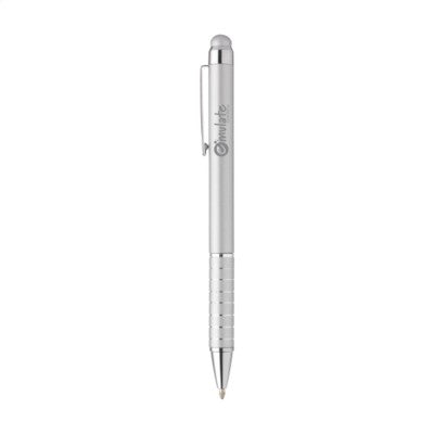 Branded Promotional LUGANOTOUCH PEN in Silver Pen From Concept Incentives.