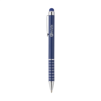 Branded Promotional LUGANOTOUCH PEN in Blue Pen From Concept Incentives.