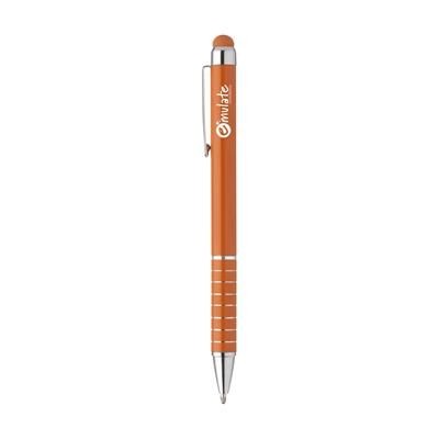 Branded Promotional LUGANO TOUCH PEN in Orange Pen From Concept Incentives.