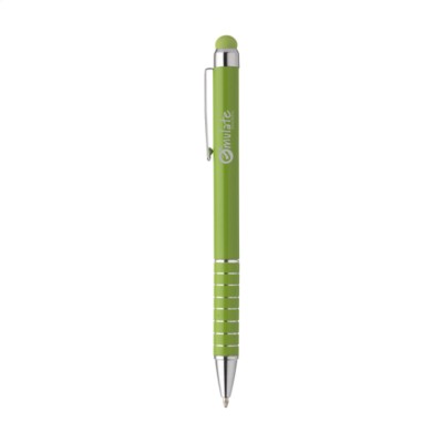 Branded Promotional LUGANOTOUCH PEN in Green Pen From Concept Incentives.