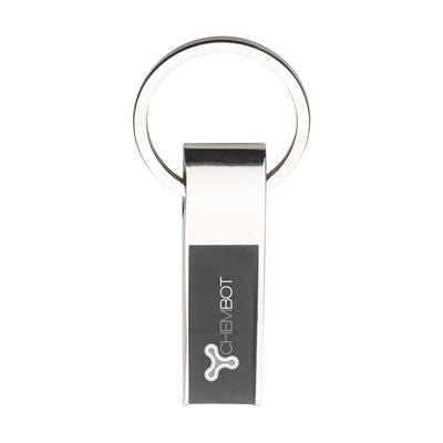 Branded Promotional ECLIPSE KEYRING in Black Keyring From Concept Incentives.