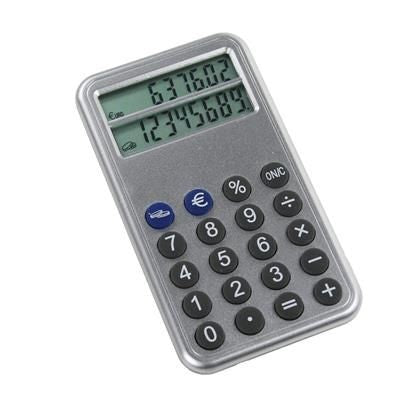 Branded Promotional CALCULATOR 8 DIGITS with Euro Converter Calculator From Concept Incentives.