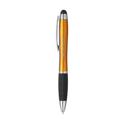 Branded Promotional LIGHT-UP LOGO TOUCH PEN in Orange Pen From Concept Incentives.