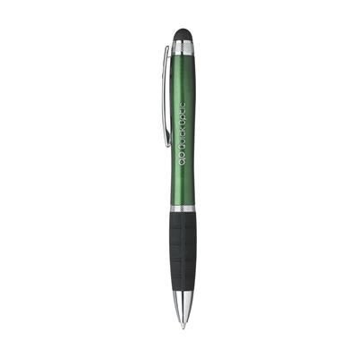 Branded Promotional LIGHT-UP LOGO TOUCH PEN in Green Pen From Concept Incentives.