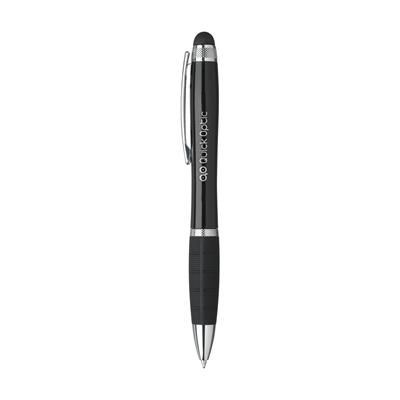 Branded Promotional LIGHT-UP LOGO TOUCH PEN in Black Pen From Concept Incentives.