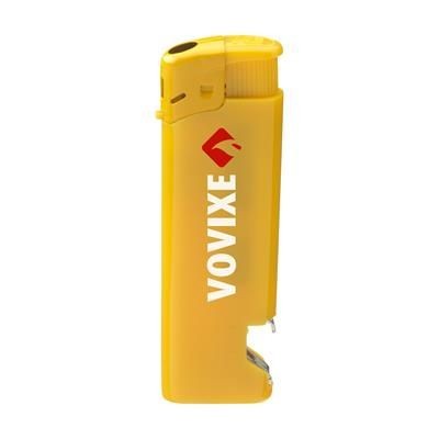 Branded Promotional TOPFIRE OPENER LIGHTER in Yellow Lighter From Concept Incentives.