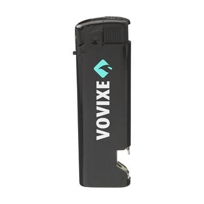 Branded Promotional TOPFIRE OPENER LIGHTER in Black Lighter From Concept Incentives.