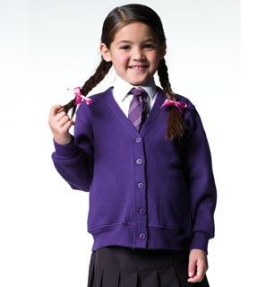 Branded Promotional JERZEES CHILDRENS CARDIGAN Cardigan Jumper From Concept Incentives.