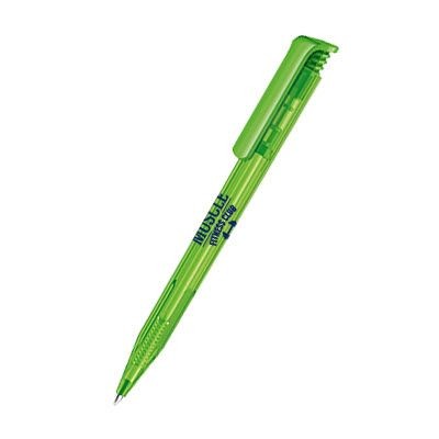 Branded Promotional SENATOR SUPER HIT CLEAR TRANSPARENT PLASTIC BALL PEN in Pale Green Pen From Concept Incentives.