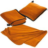 Branded Promotional RADCLIFF 2-IN-1 FLEECE BLANKET-PILLOW in Orange Blanket From Concept Incentives.