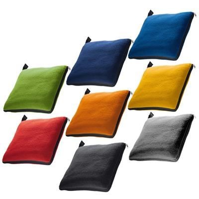 Branded Promotional RADCLIFF 2-IN-1 FLEECE PICNIC BLANKET & PILLOW Blanket From Concept Incentives.