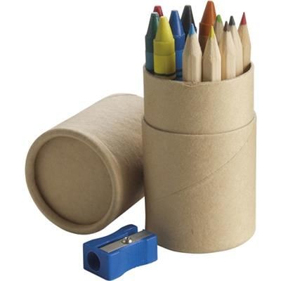 Branded Promotional COLOURING PENCIL SET in Natural Colouring Set From Concept Incentives.