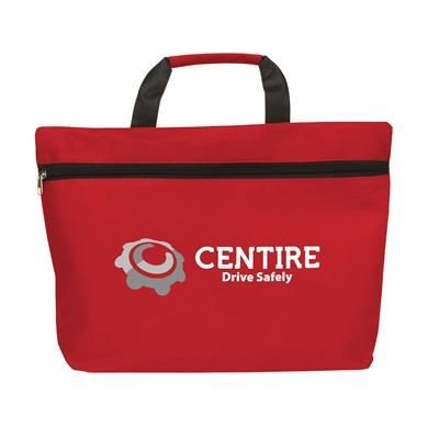 Branded Promotional PROMODOC DOCUMENT BAG in Red Bag From Concept Incentives.