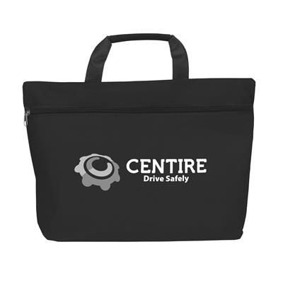 Branded Promotional PROMODOC DOCUMENT BAG in Black Bag From Concept Incentives.