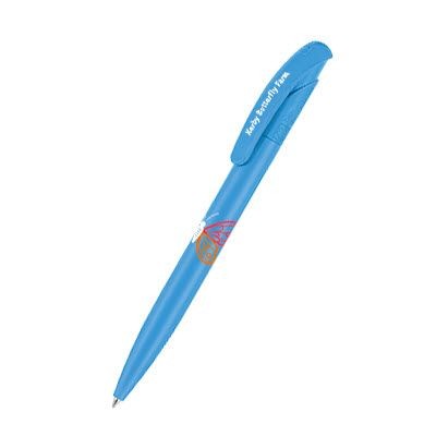 Branded Promotional SENATOR NATURE PLUS MATT PLASTIC BALL PEN in Fresh Blue Pen From Concept Incentives.