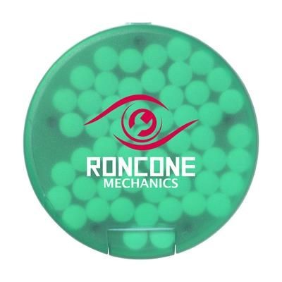 Branded Promotional CIRCLE MINTS in Green Mints From Concept Incentives.