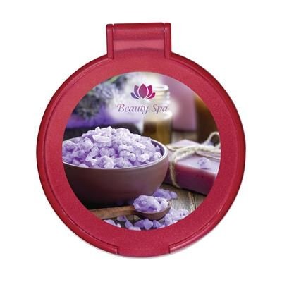 Branded Promotional SEE ME COMPACT MIRROR in Red Mirror From Concept Incentives.