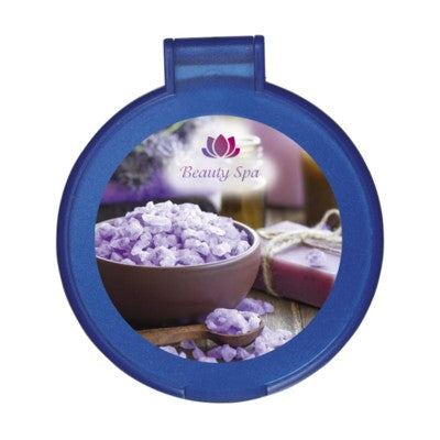 Branded Promotional SEEME COMPACT MIRROR in Transparent Blue Mirror From Concept Incentives.