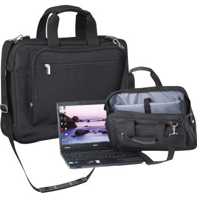 Branded Promotional BUSINESS LAPTOP BAG in Black Bag From Concept Incentives.