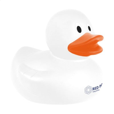 Branded Promotional LITTLEDUCK BATH TOY in White Duck Plastic From Concept Incentives.