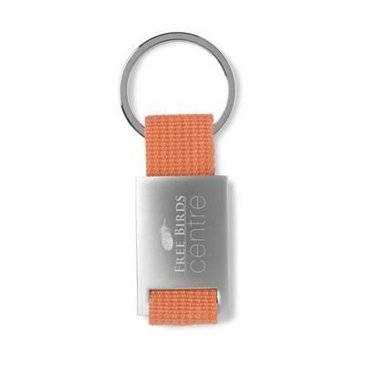 Branded Promotional ELOY KEYRING in Orange Keyring From Concept Incentives.