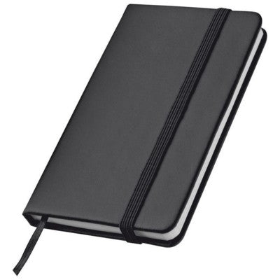 Branded Promotional POCKET NOTE BOOK in Black Jotter From Concept Incentives.