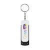 Branded Promotional FLIP TOUCH KEYRING in White Torch From Concept Incentives.