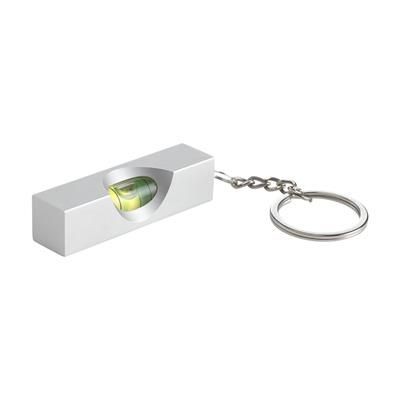 Branded Promotional LEVEL KEYRING CHAIN in Silver Keyring From Concept Incentives.