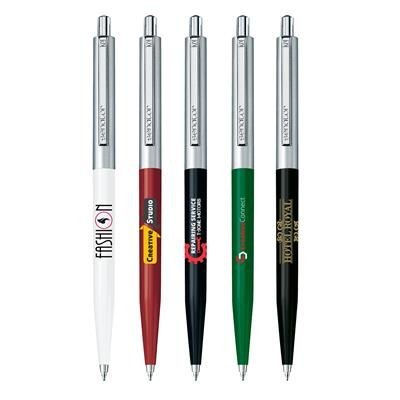 Branded Promotional SENATOR POINT METAL BALL PEN in White Pen From Concept Incentives.