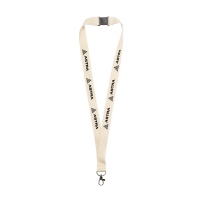 Branded Promotional LANYARD ORGANIC COTTON LANYARD in Natural Lanyard From Concept Incentives.