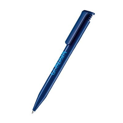 Branded Promotional SENATOR SUPER HIT POLISHED PLASTIC BALL PEN in Dark Blue Pen From Concept Incentives.