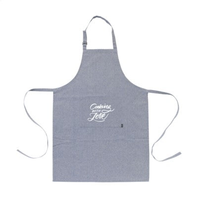 Branded Promotional COCINA RECYCLED COTTON APRON in Blue Apron From Concept Incentives.