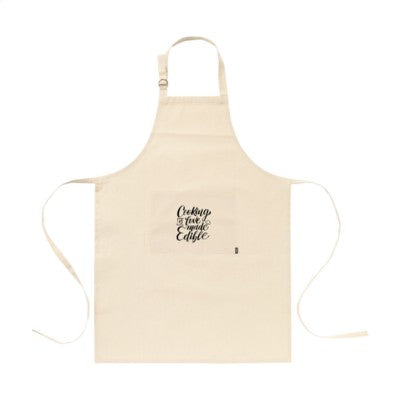 Branded Promotional COCINA RECYCLED COTTON APRON in Natural Apron From Concept Incentives.