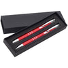 Branded Promotional BIRMINGHAM METAL BALL PEN & PENCIL WRITING SET in Red Pen Set From Concept Incentives.