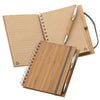 Branded Promotional BAMBOO A5 NOTE PAD & BALL PEN in Brown Jotter From Concept Incentives.