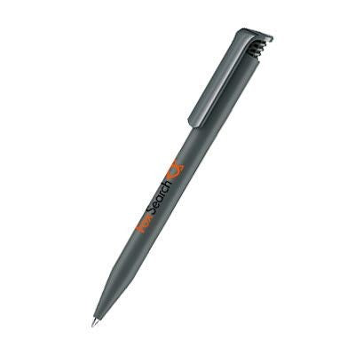 Branded Promotional SENATOR SUPER HIT MATT PLASTIC BALL PEN in Anthracite Grey Pen From Concept Incentives.