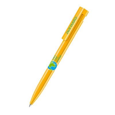 Branded Promotional SENATOR LIBERTY POLISHED PLASTIC BALL PEN in Honey Yellow Pen From Concept Incentives.