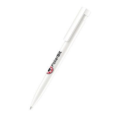 Branded Promotional SENATOR LIBERTY POLISHED PLASTIC BALL PEN in White Pen From Concept Incentives.