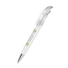 Branded Promotional SENATOR CHALLENGER CLEAR TRANSPARENT PLASTIC BALL PEN with Metal Tip in Clear-white Pen From Concept Incentives.