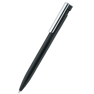 Branded Promotional SENATOR LIBERTY SOFT TOUCH BALL PEN with Metal Clip in Black Pen From Concept Incentives.