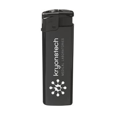 Branded Promotional TORNADO LIGHTER in Black Lighter From Concept Incentives.