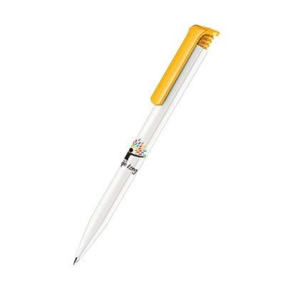 Branded Promotional SENATOR SUPER HIT BASIC in Honey Yellow Pen From Concept Incentives.