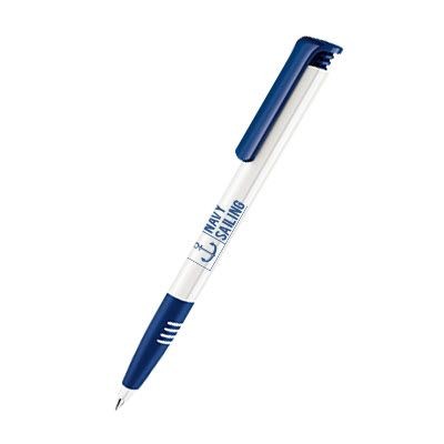 Branded Promotional SENATOR SUPER HIT BASIC with Soft Grip in Dark Blue Pen From Concept Incentives.