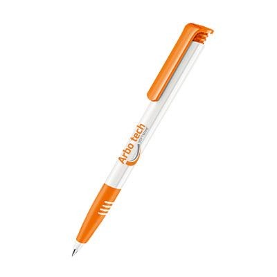 Branded Promotional SENATOR SUPER HIT BASIC with Soft Grip in Orange Pen From Concept Incentives.