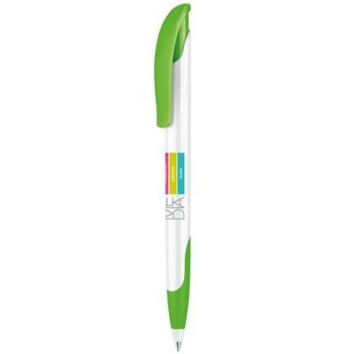 Branded Promotional SENATOR CHALLENGER BASIC with Soft Grip in Vivid Green Pen From Concept Incentives.