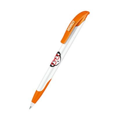 Branded Promotional SENATOR CHALLENGER BASIC with Soft Grip in Orange Pen From Concept Incentives.