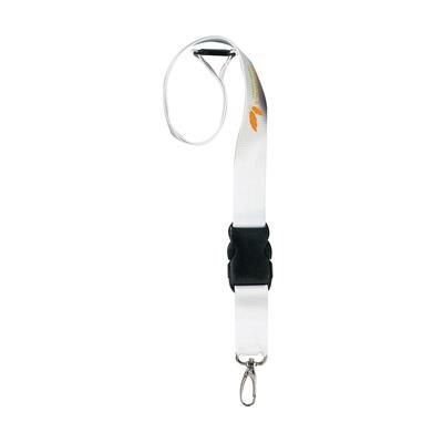 Branded Promotional 24MM LANYARD in White Lanyard From Concept Incentives.